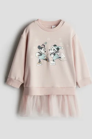 H&M Vestido en french terry con falda de tul