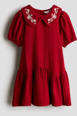H&M Vestido en muselina de algodón
