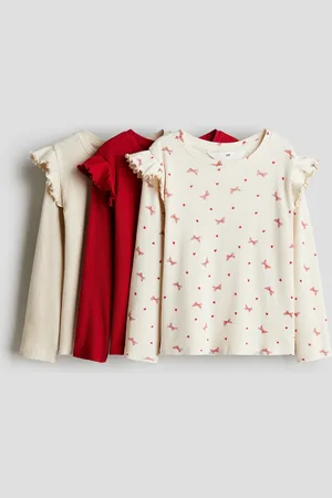 H&M 3-pack de tops con olán