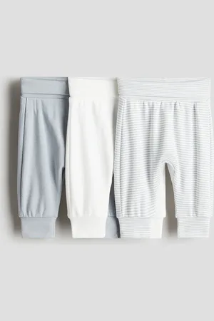 H&M 3-pack foldover-waist trousers