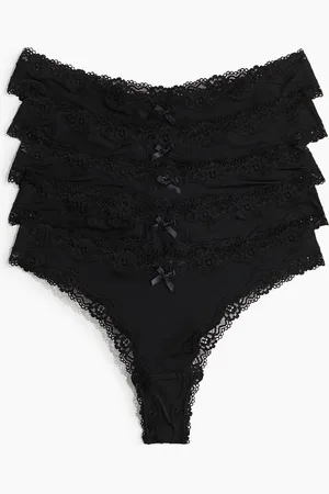 H&M 5-pack Panties Brazilian de microfibra y encaje