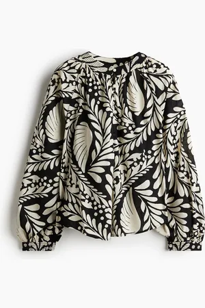H&M Blusa con cuello banda