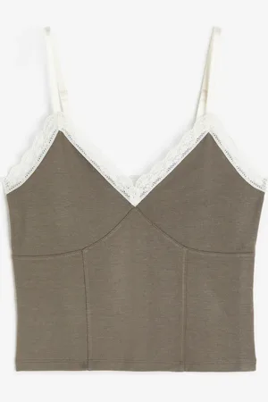 H&M Top borde de encaje