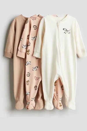 H&M 3-pack Pijamas con zíper