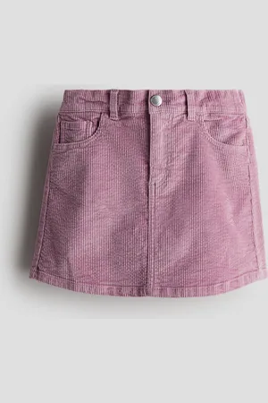 H&M Falda en pana de algodón