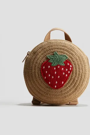 H&M Mochila circular en paja