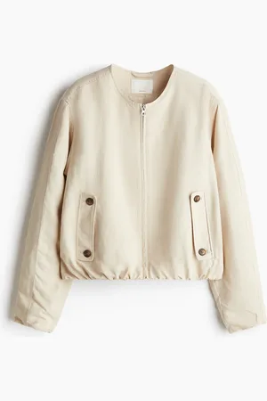 H&M Chamarra bomber en mezcla de lino