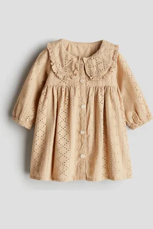 H&M Vestido en bordado inglés de algodón