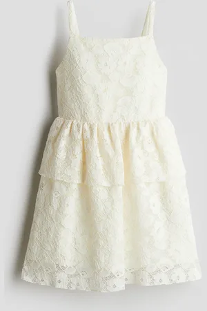 H&M Vestido de encaje con olanes