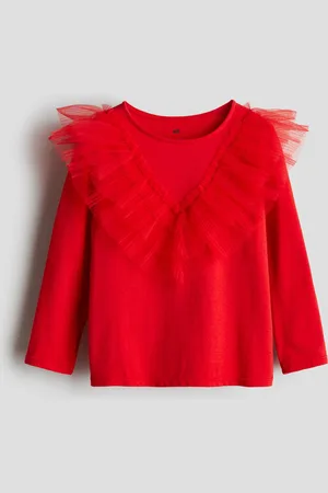 H&M Top de algodón con olán