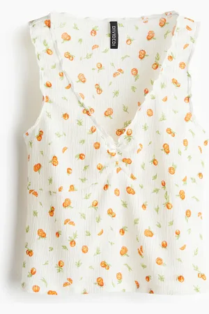 H&M Top sin mangas en punto corrugado