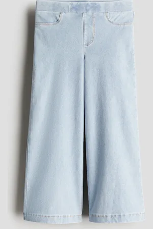 H&M Pantalón ancho con apariencia de denim