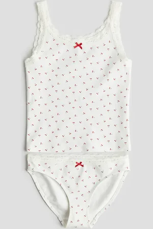 H&M Top y panties en punto de algodón