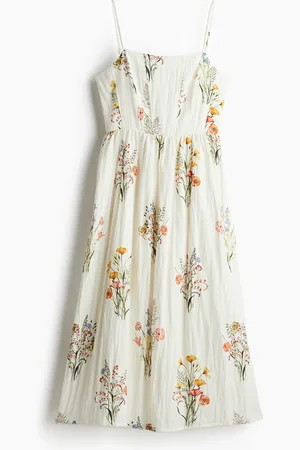 H&M Vestido midi de tirantes
