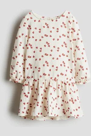 H&M Vestido en muselina de algodón