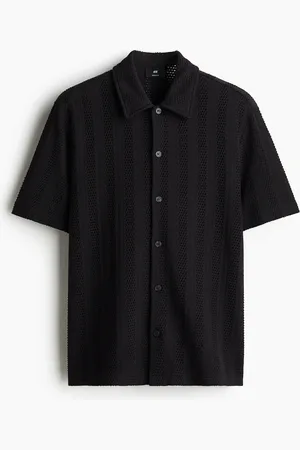 H&M Camisa Regular Fit en tejido jacquard