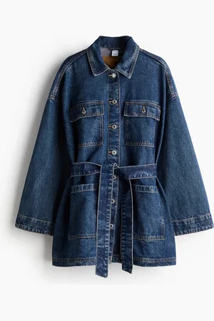 H&M Chamarra de denim con cinturón
