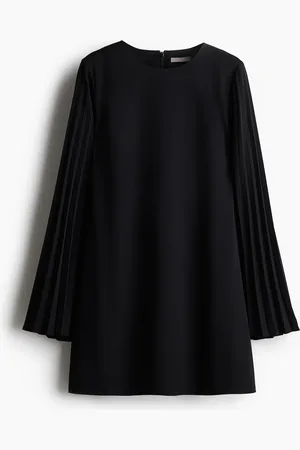 H&M Vestido con mangas plisadas