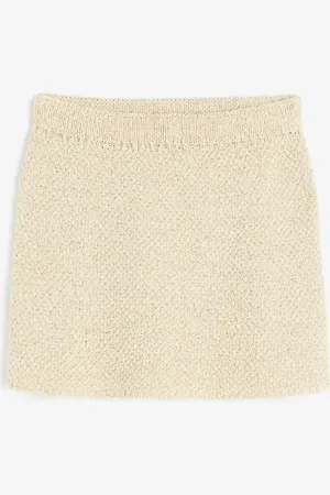 H&M Falda en tejido texturizado con brillo