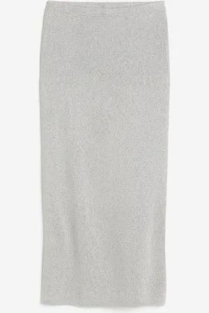 H&M Falda tejida con brillo