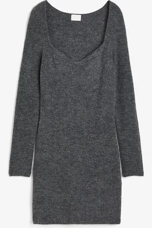 H&M Vestido en tejido acanalado