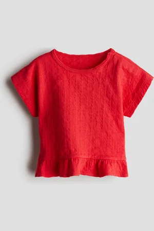 H&M Top con borde de olán