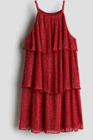 H&M Vestido brilloso con capas