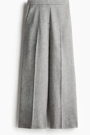H&M Pantalón ancho en mezcla de lino