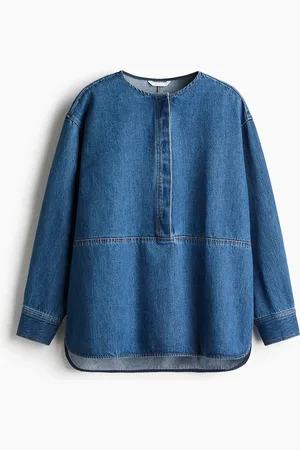 H&M Blusa popover en sarga