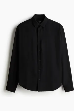 H&M Camisa corrugada Regular Fit