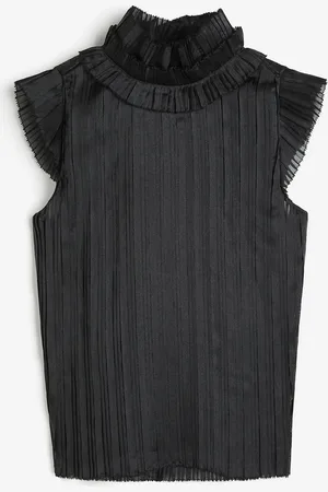 H&M Top plisado con olanes
