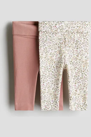 H&M 2-pack leggings en punto de algodón