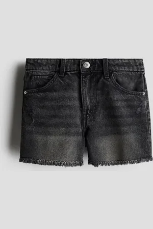 H&M Shorts con borde de flecos en denim