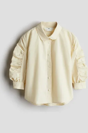H&M Camisa con mangas globo en algodón