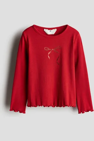 H&M Top de punto con diseño