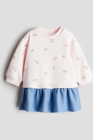 H&M Vestido en french terry con falda de denim