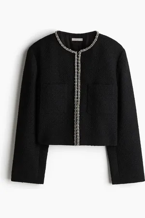 H&M Saco de bouclé con pedrería