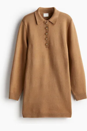 H&M Vestido con cuello en tejido fino