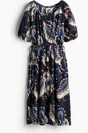 H&M Vestido de algodón con cordón de ajuste