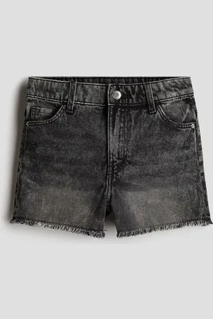 H&M Shorts de denim con borde deshilado