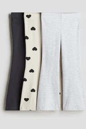 H&M 3-pack Leggings acampanados de algodón