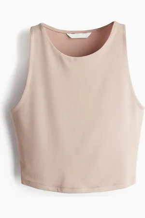 H&M Top corto en microfibra