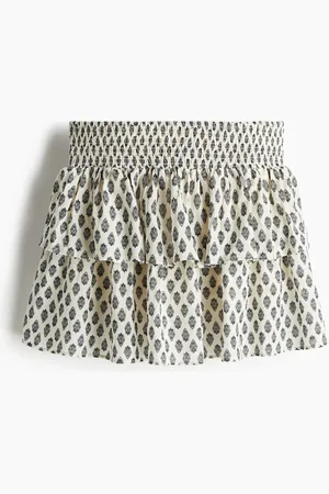 H&M Falda short de capas en algodón