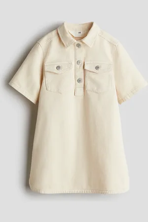 H&M Vestido línea A en sarga