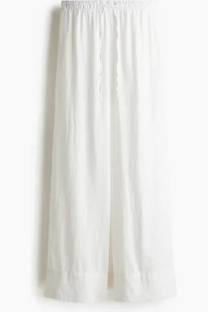 H&M Pantalón ancho en mezcla de lino