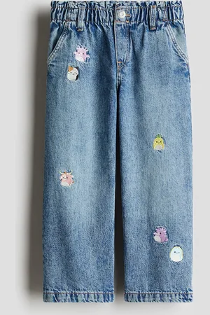 H&M Wide Leg Jeans con diseño