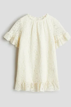 H&M Vestido de encaje con olanes
