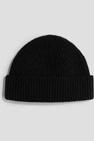 H&M Gorro en tejido acanalado de algodón