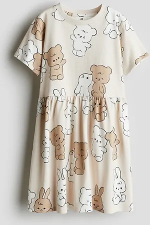 H&M Vestido estampado en punto de algodón
