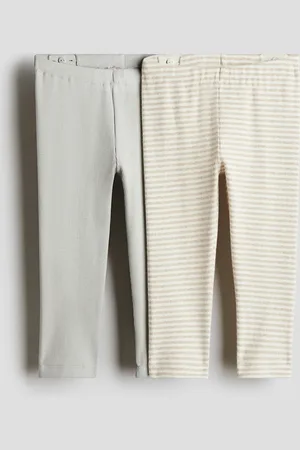 H&M 2-pack Leggings acanalados de algodón